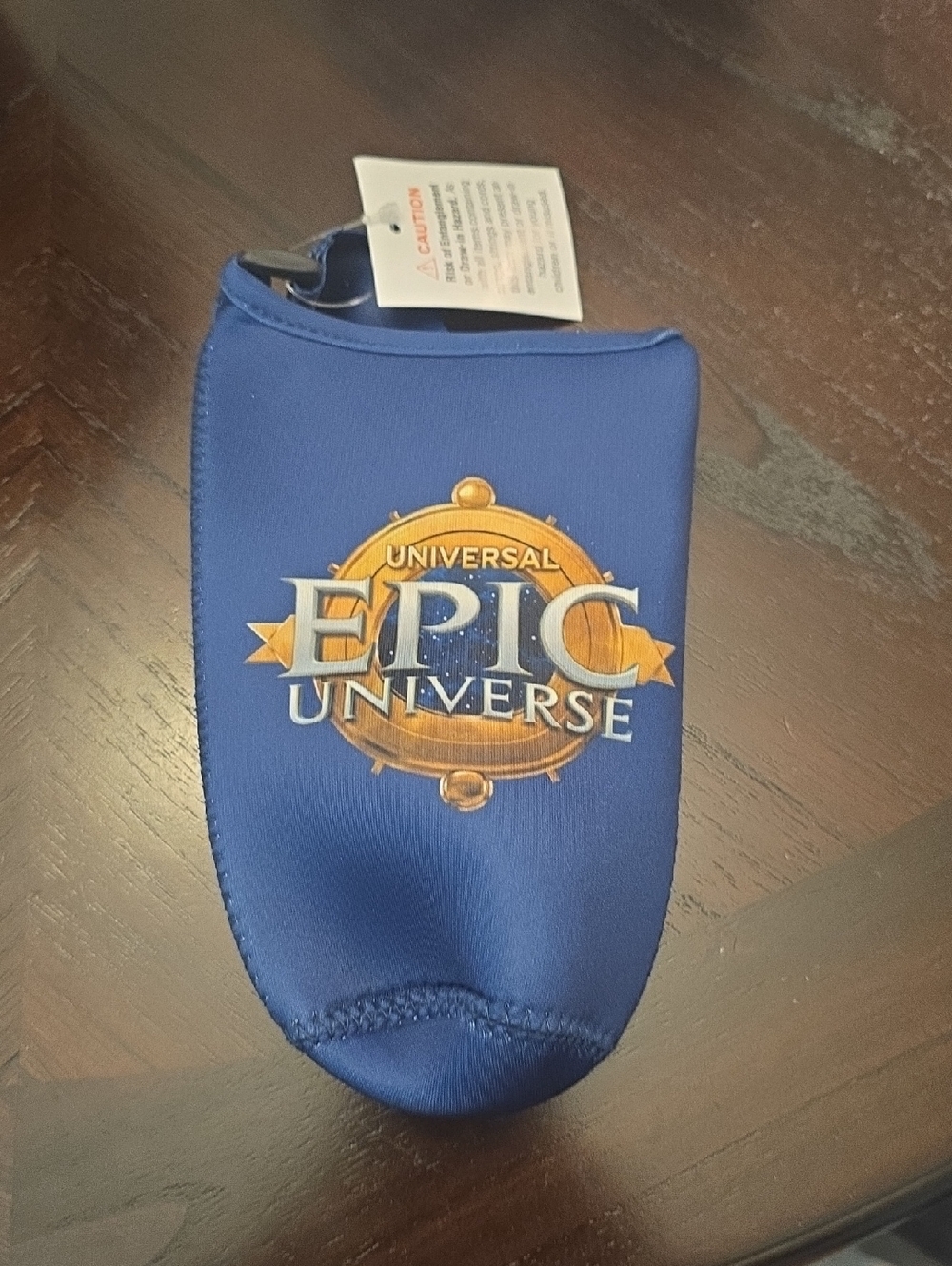 NwT Universal Blue Epic Universe Neoprene Water Bottle Pouch with Logo